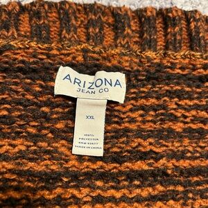 Men's Orange and Black Sweater